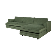 Sofa Agir Z Szezlongiem 285X155 Cm Velvety Zielona Furninova