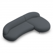 Sofa Aria Z Szezlongiem 316X174 Cm Denali Granatowa