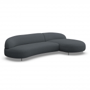 Sofa Aria Z Szezlongiem 316X174 Cm Denali Granatowa