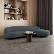 Sofa Aria Z Szezlongiem 316X174 Cm Denali Granatowa