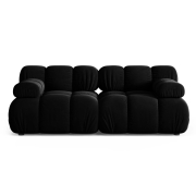 Sofa Bellis 2-osobowa czarna Micadoni