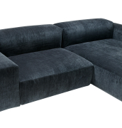 Sofa Edda z szezlongiem Atropa Dark Blue Sits