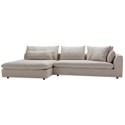Sofa Milou 3-osobowa z szezlongiem Rock natural Sits