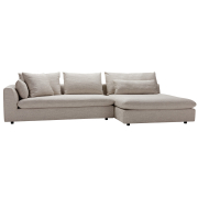 Sofa Milou 3-osobowa z szezlongiem Rock natural Sits
