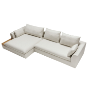 Sofa Milou 3-osobowa z szezlongiem i tacą - tkanina Star Sits