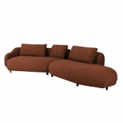 Sofa Orca 345 Cm Brązowa Furninova