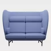 Sofa Plenum 2 seater Bright Blue Fritz Hansen