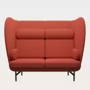 Sofa Plenum 2 seater Dark Orange Fritz Hansen