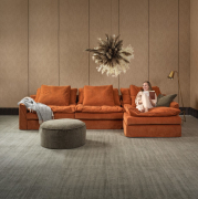 Sofa Sake z szezlongiem Manchester Orange Furninova
