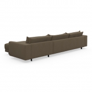 Sofa Samba Z Szezlongiem 351X163 Cm Ciemnobeżowa
