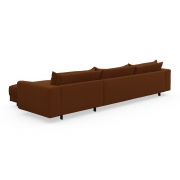 Sofa Samba Z Szezlongiem 351X163 Cm Kasztanowa