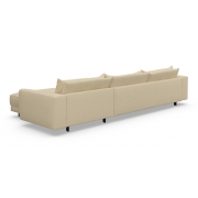 Sofa Samba Z Szezlongiem 351X163 Cm Kremowa