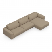 Sofa Samba Z Szezlongiem 351X163 Cm Piaskowa