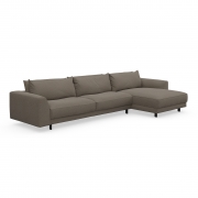 Sofa Samba Z Szezlongiem 351X163 Cm Szara