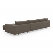 Sofa Samba Z Szezlongiem 351X163 Cm Szara