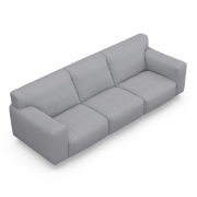 Sofa Vesta High 4 Osobowa 260 Cm Jasnoszara