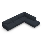 Sofa Vesta High Narożna 330X244 Cm Granatowa
