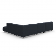 Sofa Vesta High Narożna 330X244 Cm Granatowa