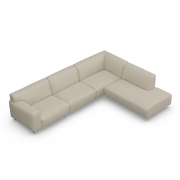 Sofa Vesta High Narożna 330X244 Cm Piaskowa
