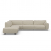 Sofa Vesta High Narożna 330X244 Cm Piaskowa