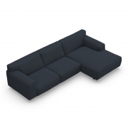 Sofa Vesta High Z Szezlongiem 301X160 Cm Granatowa