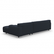 Sofa Vesta High Z Szezlongiem 301X160 Cm Granatowa