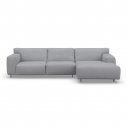 Sofa Vesta High Z Szezlongiem 301X160 Cm Jasnoszara