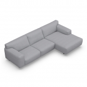 Sofa Vesta High Z Szezlongiem 301X160 Cm Jasnoszara