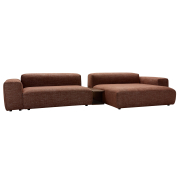 Sofa modułowa Edda ze stolikiem Spicy Copper Brown Sits