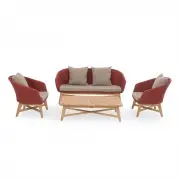 Sofa ogrodowa Coachella czerwona Bizzotto