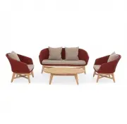 Sofa ogrodowa Coachella czerwona Bizzotto