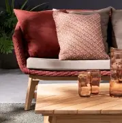 Sofa ogrodowa Coachella czerwona Bizzotto