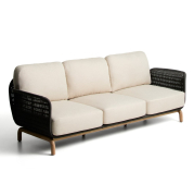 Sofa ogrodowa Alipa 3-osobowa ciemnoszara kave home