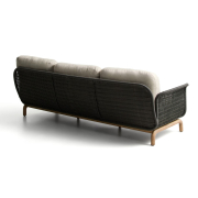 Sofa ogrodowa Alipa 3-osobowa ciemnoszara kave home