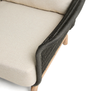 Sofa ogrodowa Alipa 3-osobowa ciemnoszara kave home