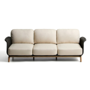 Sofa ogrodowa Alipa 3-osobowa ciemnoszara kave home