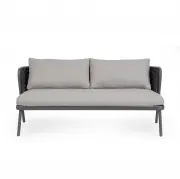 Sofa ogrodowa Harlow grafitowa Bizzotto