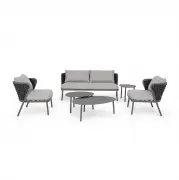Sofa ogrodowa Harlow grafitowa Bizzotto