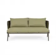 Sofa ogrodowa Harlow oliwkowa Bizzotto