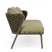 Sofa ogrodowa Harlow oliwkowa Bizzotto