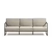 Sofa ogrodowa Comova 3 os. jasnoszara kave home