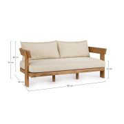 Sofa ogrodowa Evora Bizzotto