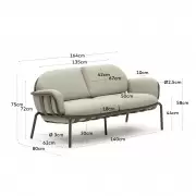 Sofa ogrodowa Joncols 2 os. beżowa kave home
