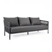 Sofa ogrodowa Florencia 3 os. antracytowa Bizzotto