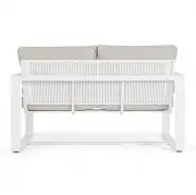 Sofa ogrodowa Merrigan 2 os. biała Bizzotto