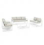 Sofa ogrodowa Merrigan 3 os. biała Bizzotto