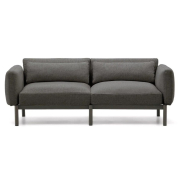 Sofa ogrodowa Sorells 2-osobowa ciemnoszara kave home