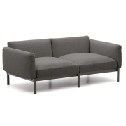 Sofa ogrodowa Sorells 2-osobowa ciemnoszara kave home