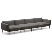 Sofa ogrodowa Sorells 4-osobowa ciemnoszara kave home