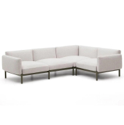 Sofa ogrodowa narożna Sorells beżowa kave home